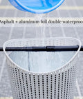 Heavy Duty Self Adhesive Bitumen Roof Repair Tape Waterproof Underlayment Roll for shutting down roof leaks, showing water flowing into a mesh container.