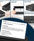 Wireless Portable Printer Harnesses Bluetooth Thermal Tech For No Sweat Printing showcasing paper loading and controls.