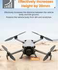 Ground Clearance Upgrade Landing Gear For Mini 5 Pro Drone, Foldable Leg Extensions on sand, showing 20mm increased height