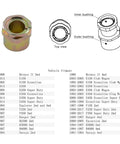 Front Alignment Camber Caster Bushing Kit For Ford F Series Trucks And E Series Vans Two Piece Adjustable Set Lets You Dial In Minus Four To Plus Four Degrees On 2WD F150 F250 F350 Super Duty Ranger, zinc camber bushing