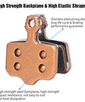 Close-up of four pairs sintered metal ebike disc brake pads with essential tools set compatible with popular SRAM Avid Elixir models