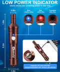 Beefy 2000 Lumen Underwater Flashlight With Three Adjustable Beam Angles and USB charging port shown against ocean backdrop.