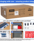 Packaging of Beefy Three Tier Rolling Tool Cart With Drawers And Pegboard On Wheels, Industrial Utility Cart for Garage