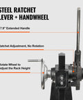 Heavy Duty 3 Ton Ratchet Arbor Press Built Like A Tank For The Daily Grind Featuring Steel Ratchet Lever And 17.9" Extended Handle.