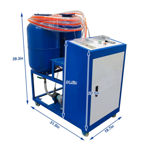 Heavy Duty Top Shelf Polyurethane Foam Spray Machine Pro Grade Foam Injection Pump Coating Setup for Spraying, 39.3in tall.