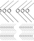 Front view: 40 stainless steel small torsion springs with loops, 4.5mm OD, 0.5mm wire, DIY repair parts.