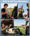 J-KU grease gun kit, manual pistol-grip; green and black, for tractors, excavators, trucks, lawn mowers.