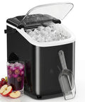 Quick Freeze Countertop Ice Maker Portable Machine With Scoop And Basket Churns 26 Pounds Daily Ready In 6 Minutes Two Cube Sizes for cocktails.