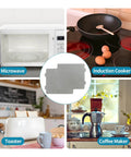 4 Pack Waveguide Covers For Microwave Replacement Universal Mica Sheets shown with appliances for easy DIY installation.