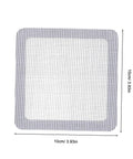 1 Set Window And Door Screen Repair Patch Kit With Adhesive Patches Easy To Use Durable Cover Pads For Quick Screen Fixes Ideal For Holes Tears And Punctures On Home Windows And Doors shown in square mesh patch