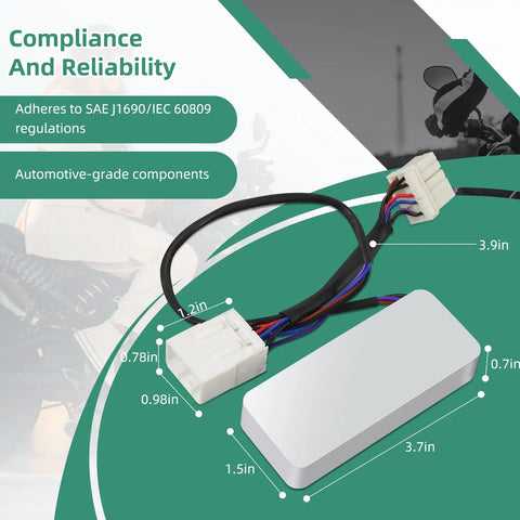 Dimensions of Harley Compatible LED Turn Signal Load Equalizer And Stabilizer Controller Plug And Play Resistor Kit