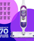 Power Mop Refill Pack With Lavender Floor Cleaner Solution Includes 5 Multi Surface Mopping Pads And 1 25.3 Fl Oz Bottle Boss Level Clean For Tile Vinyl Laminate And Wood Floors Kitchen And Bathroom Scrub All Purpose, Swiffer Power Mop with lavender bottle and refill pads