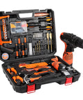 All In One Power Tools Kit With 60 Piece Accessory Set And 16.8V Cordless Drill For Home DIY And Repairs, Ideal For Wood Metal And Plastic Drilling, Plus Handy Toolbox Storage