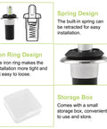 Top Notch 36 Piece Spring Loaded Repair Pins For Cabinet Doors And Furniture Hinges Featuring Heavy Duty Iron And Plastic Build That Makes Quick Damper Replacement A Total Breeze Without Sweat components with spring, iron ring design, and storage box.