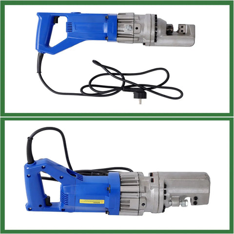 Raseparter 16mm Hydraulic Rebar Cutter, Portable Electric Steel Bar Tool For Construction Sites, close-up side view.