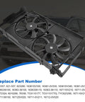 Heavy Duty Radiator Cooling Fan Assembly Including Shroud Straight Bolt On Swap For Toyota Rav4 2013 2019 view showing dual fans and shroud design.