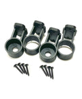 Deck Or Fence Mount For Tiki Torches And 1-1/4-Inch Poles Fits Solar Lights Black Outdoor Torch Bracket with screws