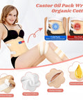 12 Piece Castor Oil Pack Kit With Reusable Organic Cotton Wraps For All Over Body Relief With adjustable straps and compress pads