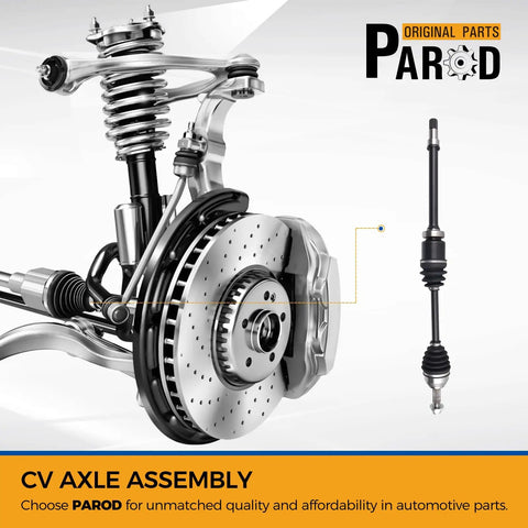 Ford Focus Front Right CV Axle Assembly 2000 To 2011 Passenger Side Drive Shaft Replacement 662144 image of axle and suspension