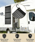 Foldable 28W Solar Charger With Dual USB Outputs For Camping Hiking And Travel Keeps Your Phone Tablet And Other Devices Juiced