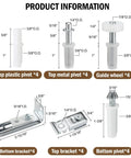 No Cap Heavy Duty Bifold Door Repair Kit For Closet Sliders Slick Rollers And Smooth Tracks detailed hardware parts layout