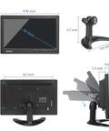 10.1 Inch Mini Security Monitor With Remote And Dual Speakers For Gaming CCTV Raspberry Pi PC, Compact HD Display 1366x768