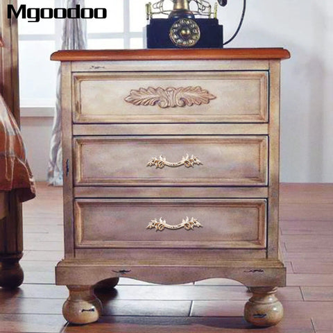 Gold Antique Dresser Handles Set Vintage French Provincial Style Cabinet Pulls for nightstands with 2.99 inch hole spacing