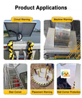 Product applications of L Shaped Wall Edge Corner Guards in circuits, machines, stair corners, and wall corners for safety.