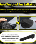 Built Tough Magnetic Electric Vehicle Charger Cover With Premium All Weather Shielding shown being installed over a charger port.