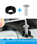 Installing Pro Grade Finish Countersunk Washer Kit M6 Set With Aluminum Alloy Flat Cup Head Screws And Gaskets, 20 Pcs Orange