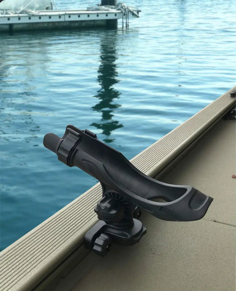 90 Degree Boat Track System Rod Holder For Versatrack Lund Sport Track Ranger Lowe Gunnel Mount No Fuss Install And Move 360 Degree Rotating Base UV Stabilized Fiberglass Reinforced Polymer Quick Adjustment For Fishing Rods on boat gunnel