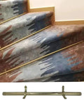 Upgrade Your Stairs With These Cool Vintage Brass Rods For Carpet Runners That Look Totally Sweet And Hold Heavy Mats Tight Without Slipping A Bit, Includes Brackets Screws And End Caps For A Easy Fix And Classy Vibes On Any Floor. brass stair rods on carpeted stairs with brackets