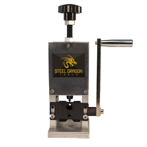 Benchtop Wire Stripping Machine for Copper Wire From 0.15 Inch to 1 Inch, Drill Powered or Manual Hand Crank Operation