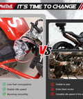 Comparison of 26mm VM22 Carburetor Kit For 212cc Clone Engines with old engine, showcasing installation on mini bike.