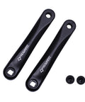 One Pair Square Hole Bike Crank Arms 140mm 152mm 160mm 165mm 170mm 175mm Alloy 6061 Black For E Bikes And Electric Bicycles Heavy Duty Forged Aluminum Crankset, black color with two bolts