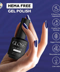 Dark Blue Gel Nail Polish 15ml Soak Off UV LED Varnish Navy Nail Lacquer For Home And Salon HEMA Free Formula Eco Friendly