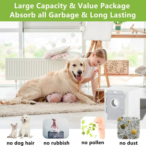 22 Pack Replacement Vacuum Bags For Roomba J Series J5 J6 J7 J8 J9 S9 And I Series Clean Base With Automatic Dirt Disposal, dog and child