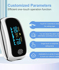 Rechargeable Pulse Oximeter With Fast SpO2 And Pulse Rate Readings In Five To Eight Seconds, Finger Clip Oximeter On Display