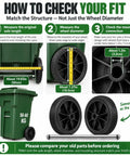 How to check your fit for Haul Heavy Bins Like A Boss Without Breaking A Sweat Using This Tough Trash Wheel Replacement Kit.
