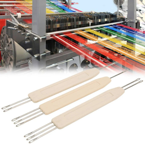 Transfer Tool Needle Pusher for Knitting Machines, Crochet Sewing Tools Set Compatible With KH581 KH811 KH821 KH831 KH851 KH860 KH880 KH868 KH892 KH894 KH900 KH910 KH920 KH940 CK35, Pro Grade Sewing Machine Accessories, shown on a knitting machine with colorful yarns.