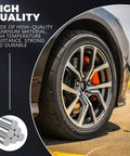 Premium Skull Wheel Center Caps 4 Pack Universal 2.2 Inch Aluminum Hub Covers Waterproof Rim Stickers for Cars Trucks and Heavy Riders Built Tough To Beef Up Your Setup Style close-up on high-quality aluminum wheel cap with tire.