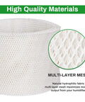 Humidifier Filter E Replacement For HC14 Series Compatible With Honeywell HCM6009 HEV685 HEV680 HM3500 HM3600 showing multi-layer mesh structure.