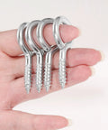 Heavy Duty 10 Pack 2.2 Inch Eye Hooks M5 Screw Eye Bolts Load Bearing 150 Pounds For Indoor And Outdoor Use Zinc Plated Carbon Steel