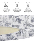 Women's Memory Foam U Shaped Neck Pillow For Travel And Daily Use On The Go Cozy Comfy Comfort For Planes Cars And Office Naps Ultra Portable Durable Polyester Build Western Cowboy Cactus White with cowboy and cactus design.