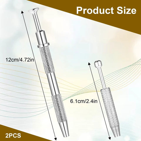 Two Piece Four Claw Pick Up Tool For Small Parts Heavy Duty Metal Grabber Claw Tool Ideal For Tiny Jewels Beads IC Chips Electronics Nails And Other Delicate Parts Silver