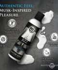 Rich Creamy White Water Based Body Glide With Musk Inspired Scent For External Use Massage Lubricant, 8.5 Oz bottle