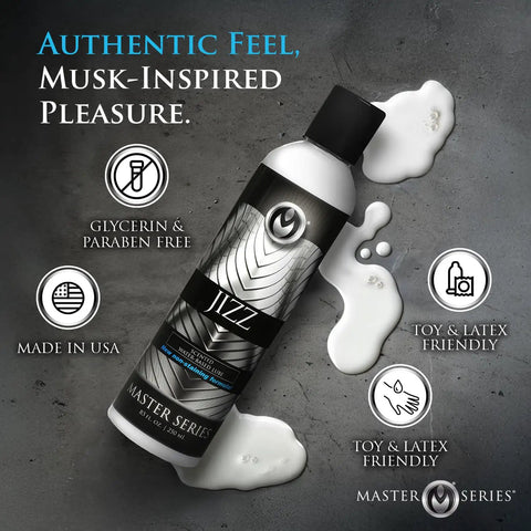 Rich Creamy White Water Based Body Glide With Musk Inspired Scent For External Use Massage Lubricant, 8.5 Oz bottle