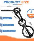 Three Set Stainless Steel Horse Tie Rings With Eye Bolts And Snaps Safe Restraint Gear For Daily Tack Use Horse Training Equipment