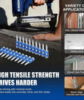 1 Inch Plastic Collated Concrete Pins 1000 Pack 12 Gauge Made For Tough As Nails Masonry Fastening With Galvanized Finish And Strong No 60 Steel Core For Superior Durability In Harsh Worksites. Plastic collated concrete pins for door, window, and drywall fixing