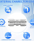 ChillWaves 304 stainless steel compression tube fitting 3/8 in OD x 3/8 in OD union connector, 5-pack